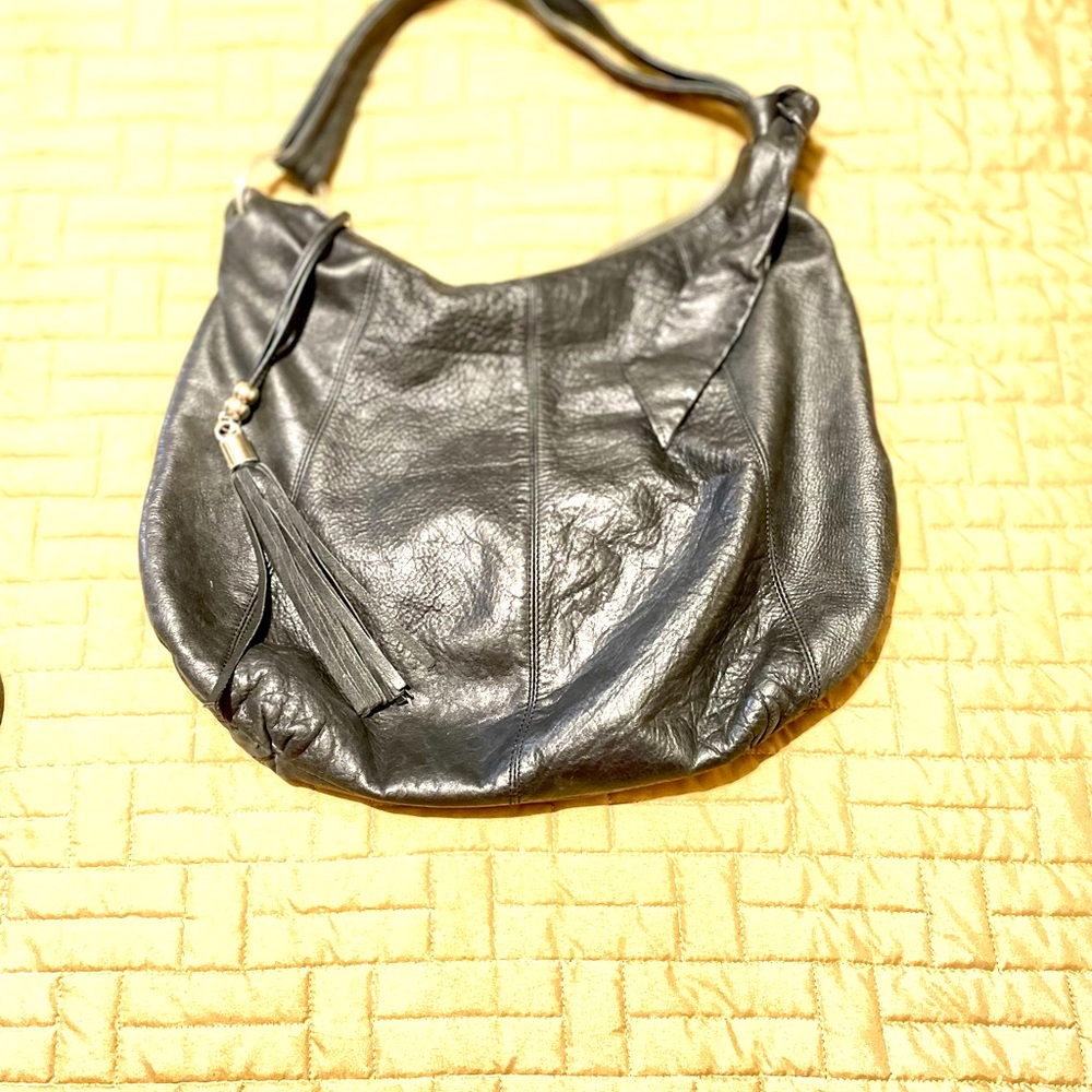 Leather vintage hobo purse by La Diva